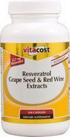 Vitacost Resveratrol + Grape Seed & Red Wine Extracts -- 240 Capsules