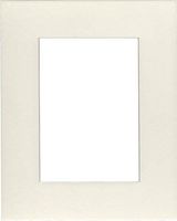 Pack of (2) 18x24 Acid Free White Core Picture Mats Cut for 13x19 Pictures in Cream
