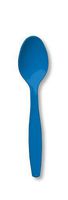 Creative Converting Touch of Color Premium 24 Count Plastic Spoons, True Blue