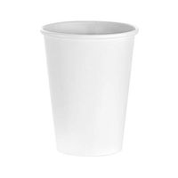 (200 Count) 12 oz White Paper Hot Cups, Disposable Coffee Cups by Tezzorio, Hot Drink Paper Cups for Latte, Cappuccino, Tea, Chocolate