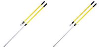 Rubbermaid Commercial Quick-Connect Straight Extension Handle, Yellow (FGQ75500YL00) - 2 Pack