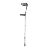 Healthcare Forearm Crutches,Adjustable Single Walking Stick with Non Slip Tip & Durable Thicken 1.2mm Metal Frame, Adults Crutch,Gray