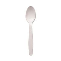 Dixie Cup Polystyrene White Heavy Weight Teaspoon, 6 inch Length -- 1000 per case.