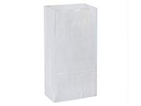 Kraft & White Paper Gift Bags - Bulk 12lb Gift Sacks 100% Recycled Kraft 7-1/8x4-3/8x13-15/16" (500 Bags) - WRAPS-B12KWH