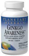 Ginkgo Awareness Planetary Herbals 120 Tabs
