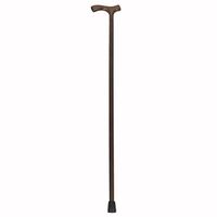 PCP Wood Cane with Fritz Handle Grip, Brown, Large