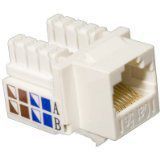 Morris 88021 Cat5E (RJ45) Unshielded Keystone Jack, White