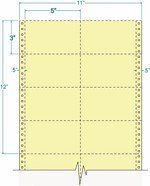 Compulabel Pinfeed Cards Fanfold 90 Pound, 5" x 3", Canary (210554)