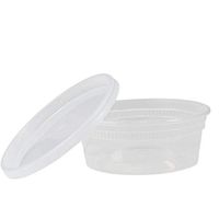TigerChef Deli Containers with Lids Leak Proof, Microwave, Freezer and Dishwasher Safe, BPA-Free, 8 oz Capacity (Pack of 100)