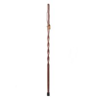 Brazos 48" Ribbon Twisted Walnut Wood Walking Stick Hiking Trekking Pole, Made in The USA