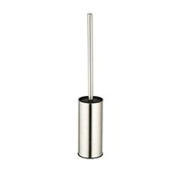 Toilet Brush Holder Brushed Nickel, Stainless Steel 304 Brushed Nickel Round Freestanding Toilet Bowl Brush and Holder for Bathroom