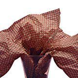 10ct Red & Kraft Brown Gingham Checkered Tissue Paper Gift Wrapping 20"x30" Sheets nfLG -1028