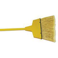 (3 Pack Value Bundle) IMP91527B Large Angled Plastic Broom, Yellow, 53"