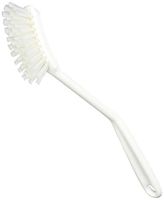 Vikan 42875 Coarse/Fine Sweep Dish Brush, Polypropylene, Polyester Bristle, 11", White