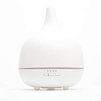 Hand-Crafted Ceramic Stone Ultrasonic Essential Oil Diffuser for Aromatherapy - 300 ml, White | Optional Warm White Light