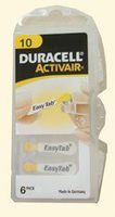 Duracell Activair Size 10 Hearing Aid Batteries (30 Batteries)