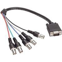 Hosa VGF-300.7 7-Inch Breakout Cable HDB15 Male to BNC Female X 5