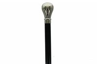 Smooth Knob Handle Cane, Formal, Nickel-Plated, Imported from Italy, Oerre