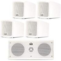 Acoustic Audio AA321W and AA35CW Indoor Speakers Home Theater 5 Speaker Set