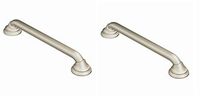 Moen R8718D3GBN Home Care Ultima 18-Inch Designer Bathroom Grab Bar with Curl Grip, Brushed Nickel (Pack of 2)