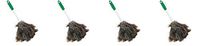 Libman Commercial 239 Handheld Feather Duster, Polypropylene and Sanoprene Handle, 13" Total Length, Green and White Handle (Pack of 6) (4-(Pack))