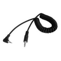 Cablecc 3.5mm Stereo Audio Male to Right Angled 90 degree Male Audio Stretch Spring Shape Cable