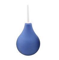 1Pcs 220ML/7OZ Blue Unisex Soft and Safe Silicone Straight Nozzle Reusable Bulb Shape Enemator Vaginal Anal Douche Intestinal Cleaner for Adluts