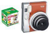 Instant camera Cheki instax mini90 Cheki neoclassic Brown & film 50 sheets set