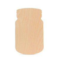 Mason Jar Wood Cutout, Unfinished Wood, No Splinter, Perfect for Door Signs, Home Decor and Craft, 12 inch, Package of 3, By Woodpeckers