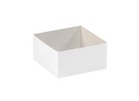 RetailSource DGB10106Wx10 10" x 6" White Deluxe Gift Box Bottoms (Pack of 10)