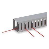 Wire Duct, Wide Slot, Gray, 2.25 W X 3 D
