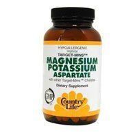 COUNTRY LIFE VITAMINS TM MAG-POTASSIUM-ASPARATA, 180 TAB