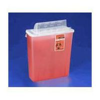 Sharps In-Room Container - 3 Gallon, Translucent Red -