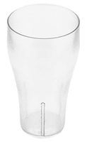 GET 7720-1-CL-EC BPA-Free Bell-Shaped Soda Float Textured Plastic Tumblers, 20 Ounce, Clear (Set of 4)