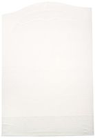 Sammons Preston Disposable Food Catchers, Pack of 50 Adult Bibs with Pocket for Catching Mess, Lightweight Bib for Easy Cleanup, Plastic Clothing Protector for Cooking, White, 24" x 16" with 4" Trough