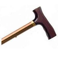 Straight Adjustable Aluminum Cane With Fritz Handle Matte Bronze