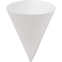 Straight-Edge Paper Cone Cups in White
