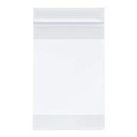 Plymor Zipper Reclosable Plastic Bags w/White Block, 2 Mil, 4" x 6" (Case of 1000)