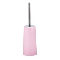 G-real Compact Toilet Brush Turbo Plunger and Bowl Brush Caddy Set Organization with 304 Stainless Steel Long Handle for Toilets (Pink)