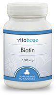 Biotin 5000 mcg - Healthy Hair & Skin - 60 Caps -5 Pack