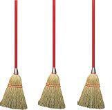 Carlisle 368100 Corn Blend Lobby Broom with Wood Handle, 34" Length (Case of 12) (3)