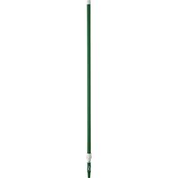 Vikan 29752 31.8"-112.50" Telescopic Aluminum Extension Handle with Threaded Tip, 1.26" Diameter, Green