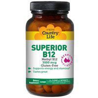 COUNTRY LIFE VITAMINS SUPERIOR B-12 LOZENGES, 50 CT by Country Life