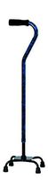 Essential Medical Supply Designer Small Base Quad Cane with Indigo Design