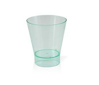 “Pavlos" Transparent Green Cup (200 per case), PacknWood - Recyclable Plastic Small Cups (6 oz, 3" x 3.5") 209MBPAVLOS