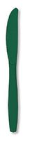 Club Pack of 288 Hunter Green Premium Heavy-Duty Plastic Party Knives