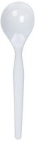 Dixie Plastic Soup Spoons, Heavyweight, White, 100/Box