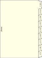 Filofax Accessories A-Z Index, Three Letter Tabs Mini Size - FF-511674