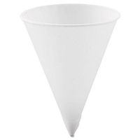 Solo 42R-2050 4.25 oz. White Paper Cone Cup Rolled Rim 5000 / CS