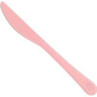 Baby Pink Plastic Knives, Exquisite Solid Color Premium Plastic Cutlery, Heavy Duty Plastic Disposable Knives (24-ct. Pack)